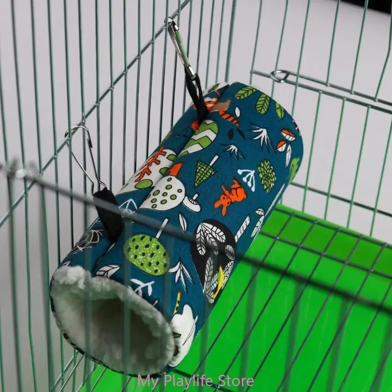 Parrots Squirrels Hamsters Tunnel Birds Plush Winter Warm Cotton Toy Hammock Passage Tunnel Pet Products Hamster Tent