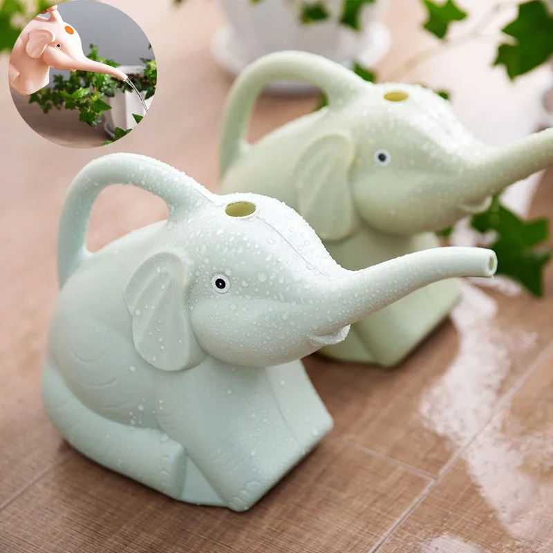 2L Elephant Shape Watering Can Long-Mouth Watering Pot Home Garden Flowers Watering Tool Bonsai Irrigation Spray Plant Waterer