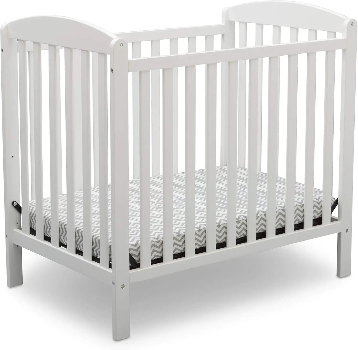 

Children Emery Mini Convertible Baby Crib with 2.75-inch Mattress, Bianca White