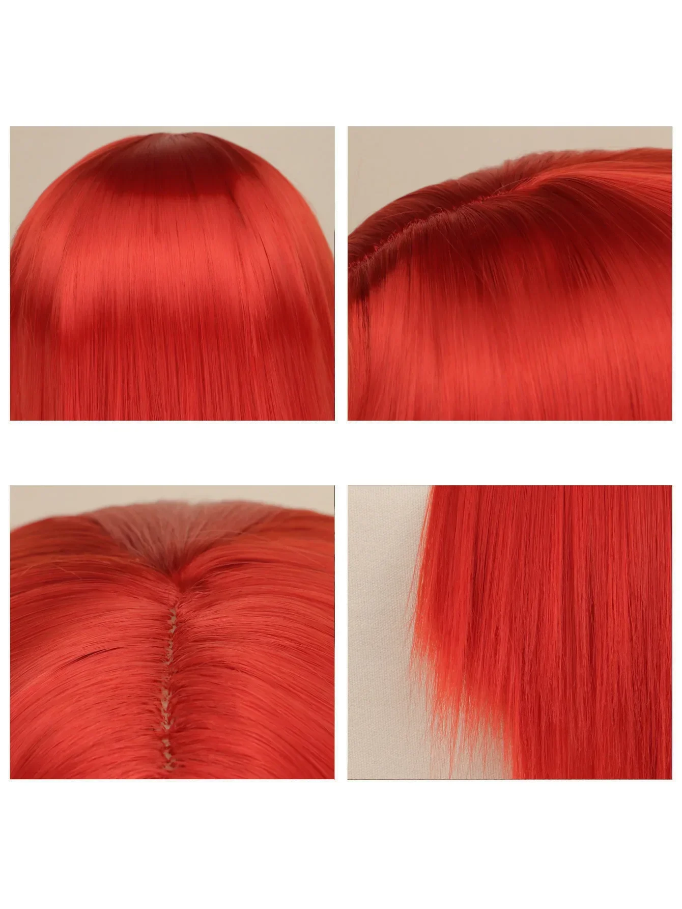 Perruques synthétiques rouges Sally pour femmes, perruques de Cosplay longues rouges lisses pour fête, Costume d'halloween
