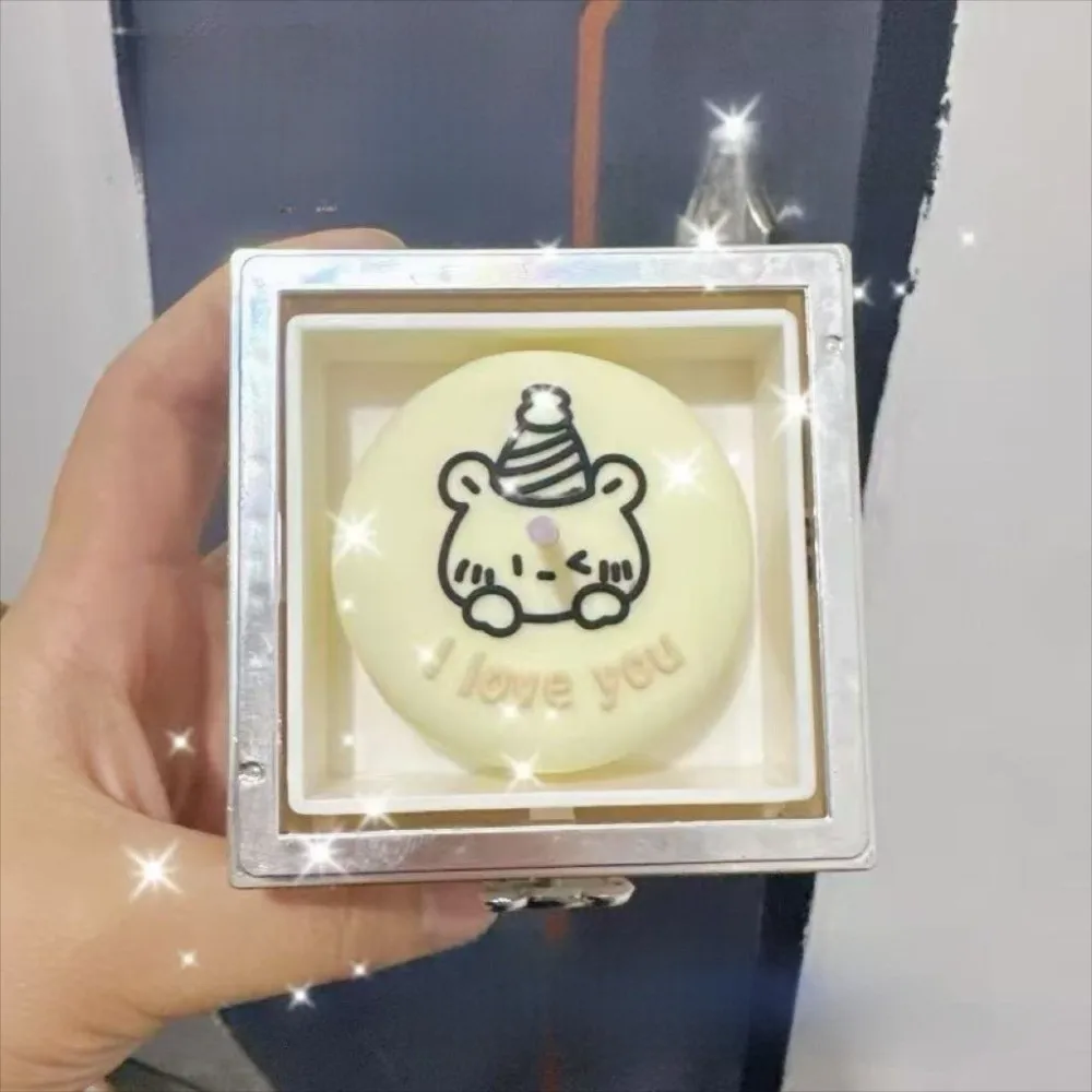 Valentine Bear Flip Ring Box Ring Display Storage Box Mini Cake Gift Boxes Jewelry Girlfriend Gift Birthday Gift Packaging Box