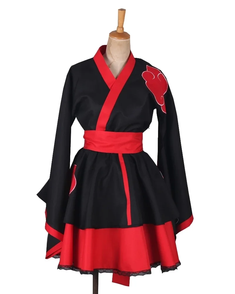 Anime Shippuden Uzumaki Cosplay Kostuum Seks Reversie Kimono Lolita Jurk Meisjes Vrouwen Vrouwen Japan Stijl Jurken