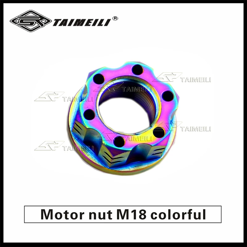 1/pcsTitanium alloy flange nuts M16P1.5 M18P1.5 M20P1.5 motorcycle nut GR5 material