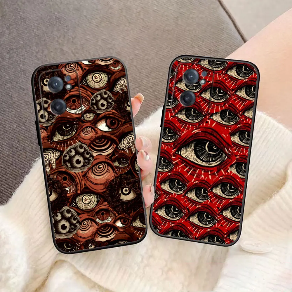 مخيف مخيف العين الحمراء الوجه جراب هاتف ل انفينيكس تكنو البوب سبارك الذكية 6 7 8 9 10 كامون 40 30 30S 15 16 17 20 20C غطاء من السيليكون #3