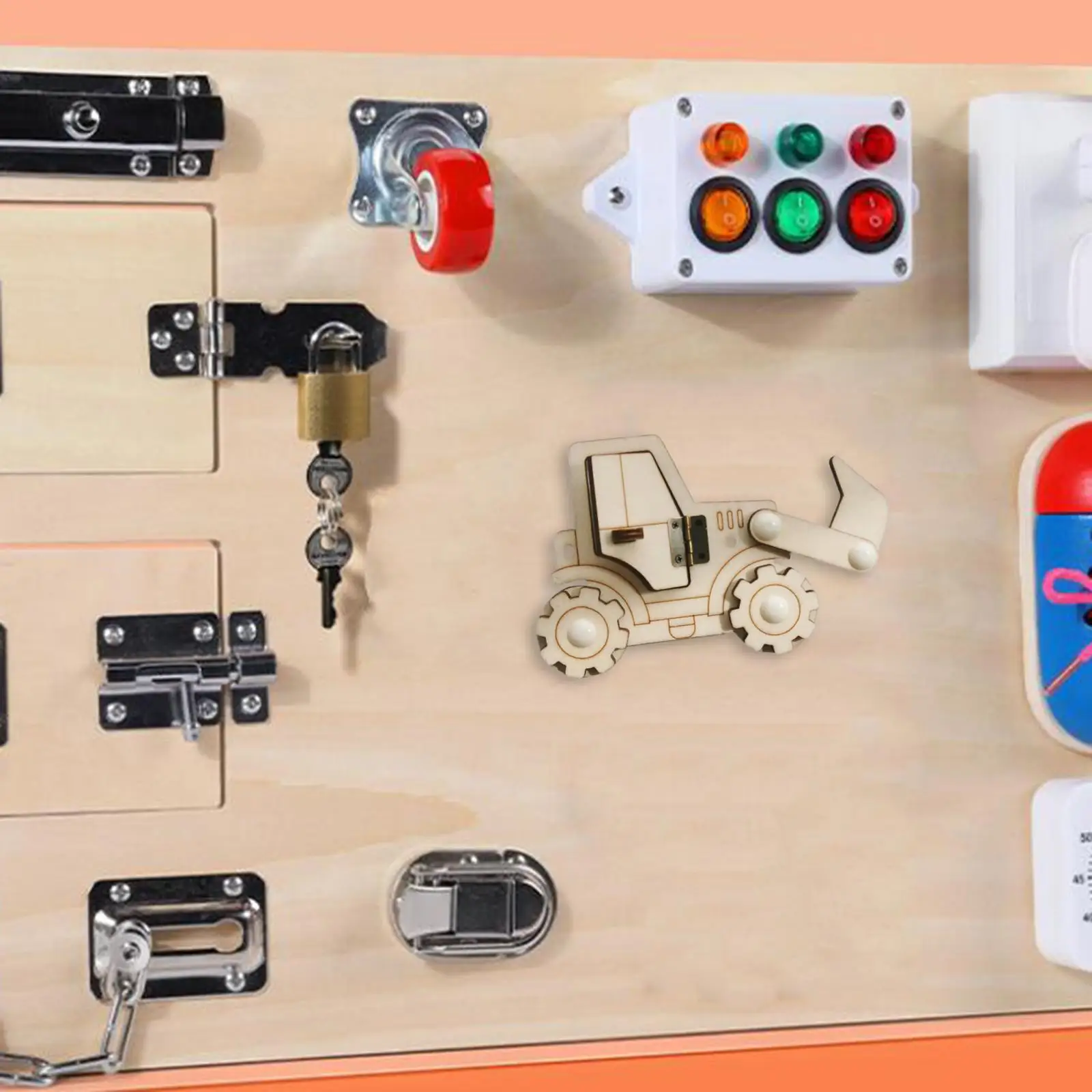 2x لوحة حسية خشبية، لعبة متشابكة، أجزاء اللوحة الحسية، لعبة الأنشطة، ملحقات اللوح الخشبي للسفر، للأطفال