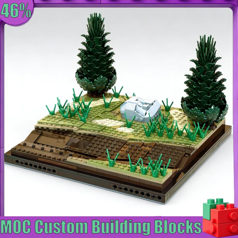 778PCS Halo Level Diorama Sci-Fi Scene MOC Creative Model Custom Puzzle Architecture DIY Education Assembly Collectible Toy Gift