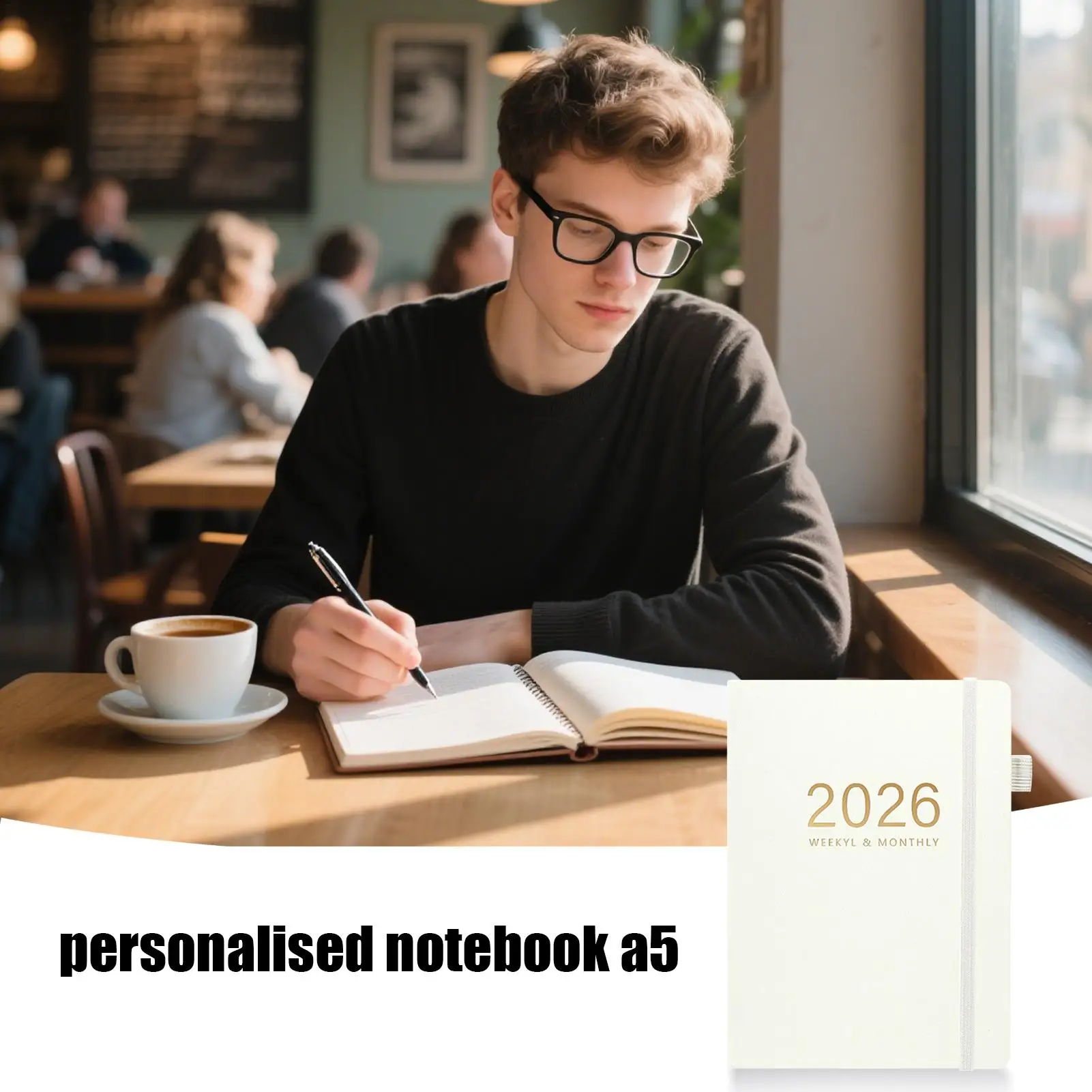 مجلة دفتر 2026 مجلة للكتابة 144 ورقة دفتر بغلاف مقوى A5 التقويم للسفر كلية التخرج الأعمال المنزلية