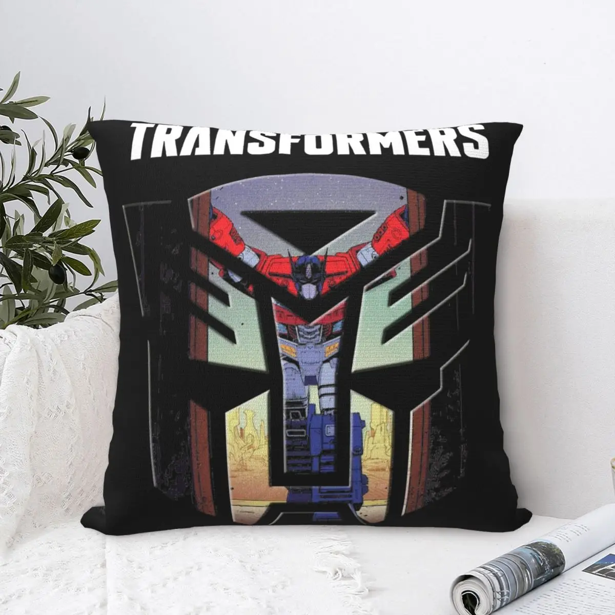 Transformers Pillowcases Merch Printing Cushion Cover Pillow Covers Car Decoration Square Multiple Sizes