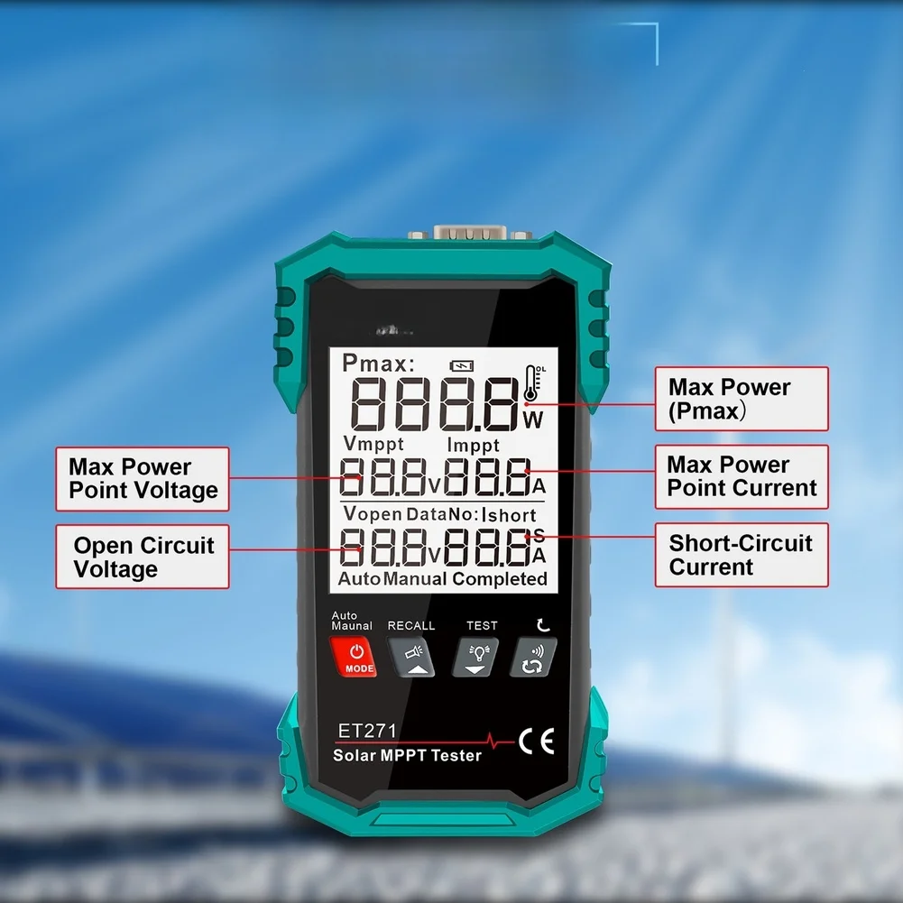 Digital PV Analyzer 1600W For Solar Tester with for MPPT Function Kelvin Clamp for Solar Panel Performance Testing