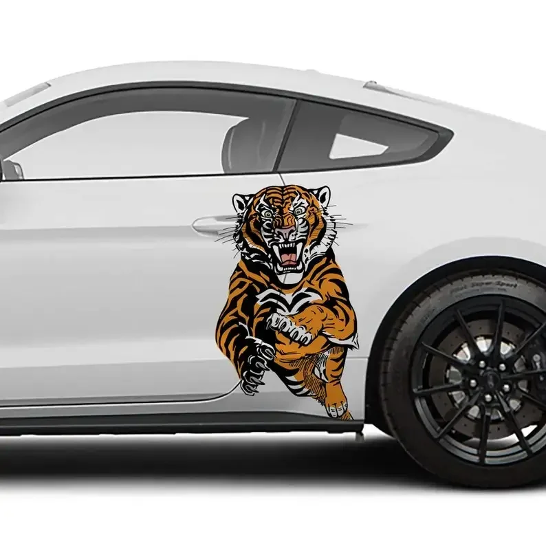 Jumping Tiger II Car Decal Livery, 2 Piece Set, Limited Edition, Exclusively Designed In-house and Printed on Premium Vinyl