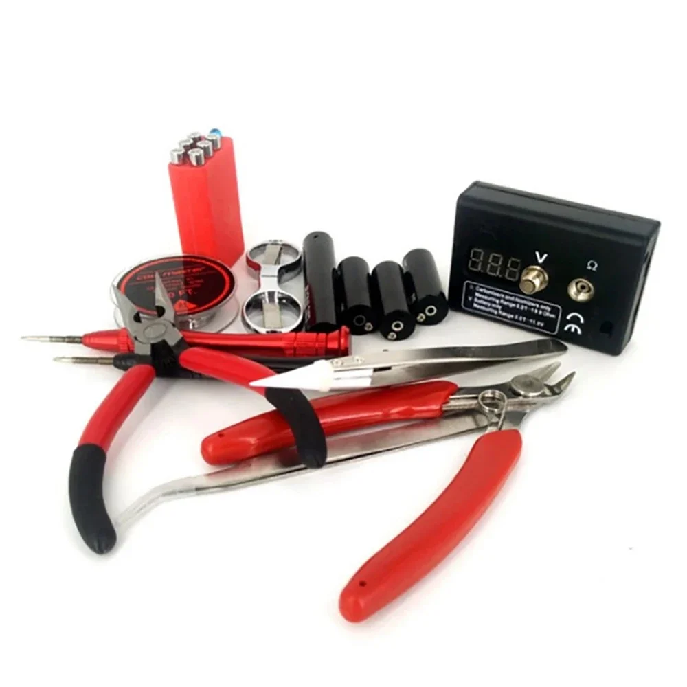 Picture 5: Vaporizer Coils for Vape E-Cigarettes DIY Rebuilding E-Cigarette Box Mini Meter Tweezer Master  Portable Tool Kit Vape with Tank