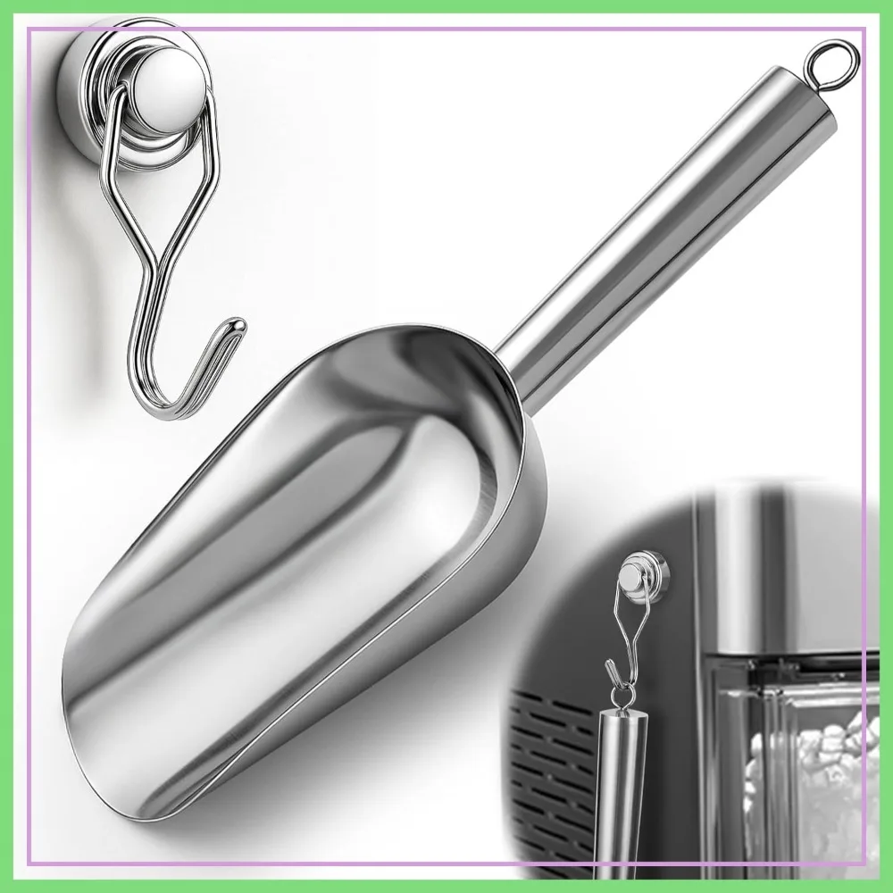 

Stainless Steel Ice Scoop with Magnetic Holder for GE Profile Opal 2.0 Nugget Ice Maker, Ice Scoop for Freezer