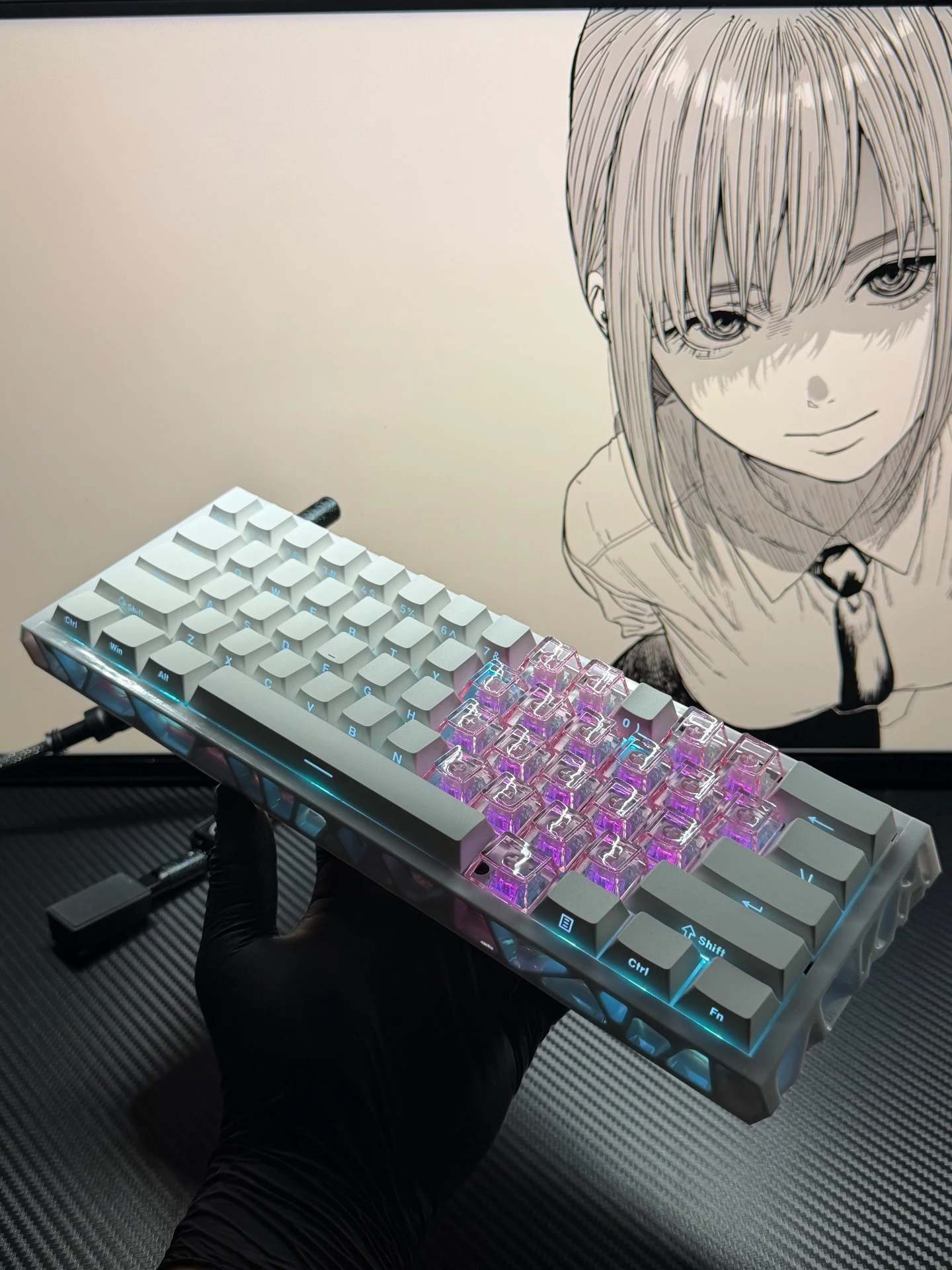 Custom Full Mod Magnetic Axis Keyboard with Rapid Trigger, Premium HE Kit for Gaming Setups, Custom Wired Gift