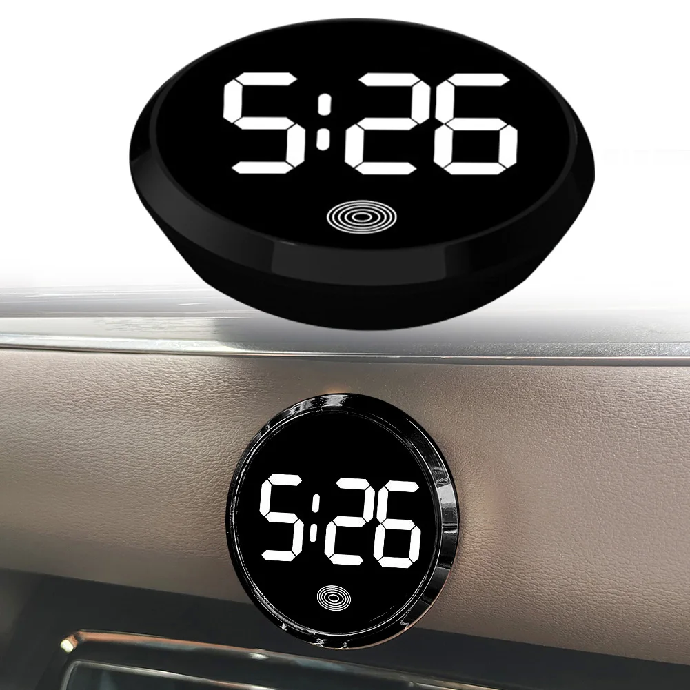 Car Supplies Clock Black Vehicle Watch Touch Type Button Direct Installation Easy To Use High-quality Materials