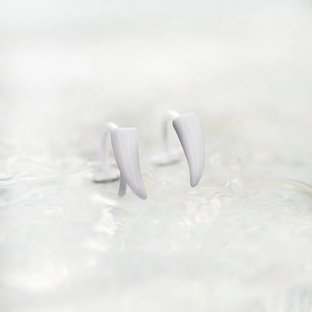 2PCS  Customized Stainless Steel Fangs Fake Lip Piercing  Lip Clip  Goth Cosplay Vampire Teeth  Body Jewelry