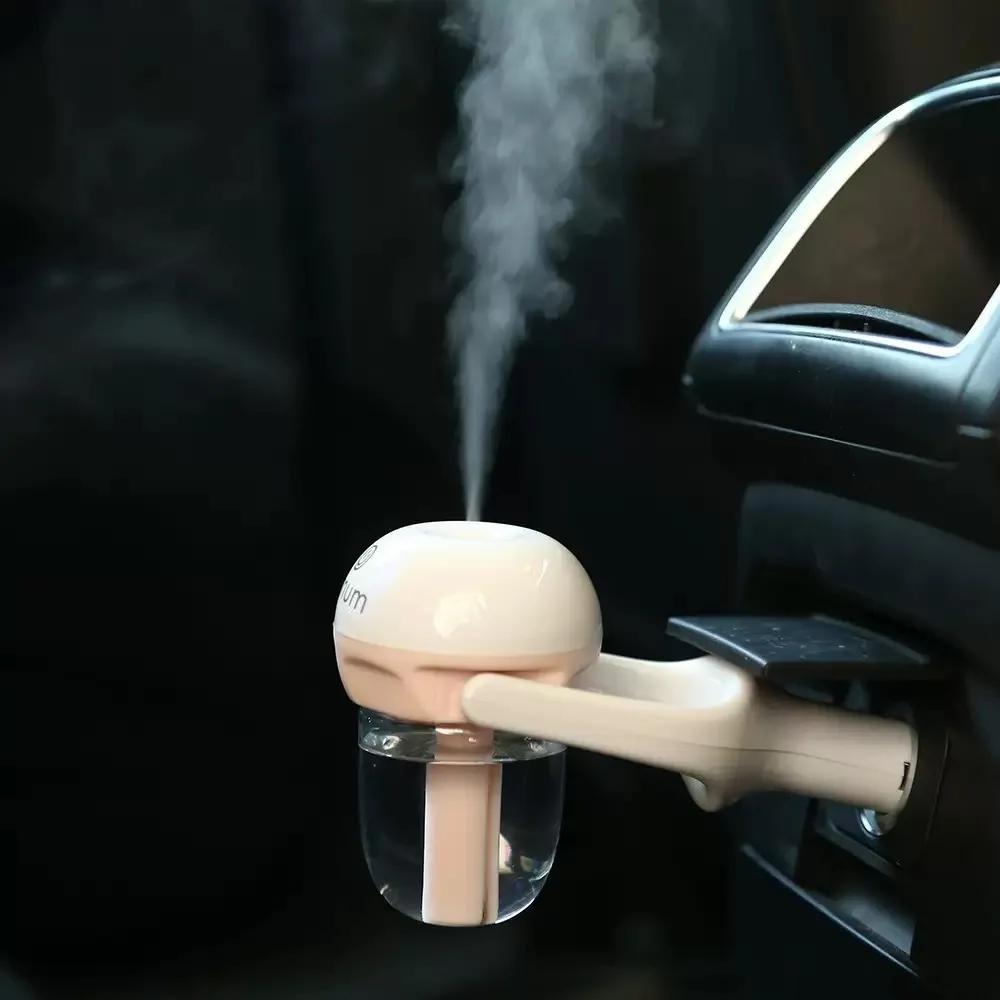 Mini Car Air Humidifier with Essential Oil Diffuser, 3-in-1 Aromatherapy Purifier & Mist Maker for Auto Interior