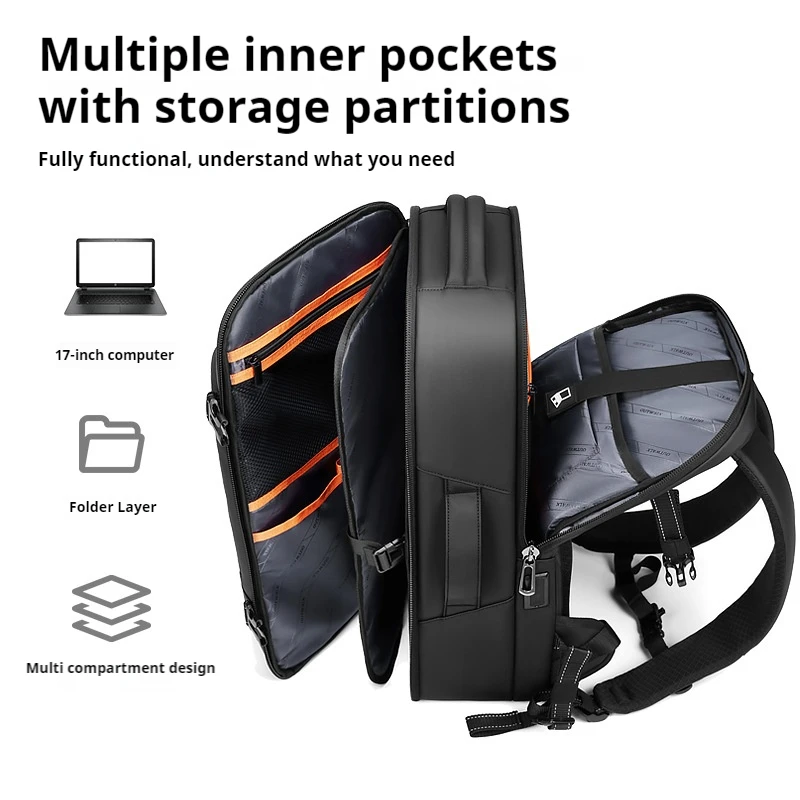 60L Expandable Backpack With Vacuum Compression, Large Capacity anti-Theft Travel Vacuum Backpack, Travel Vacuum Backpack