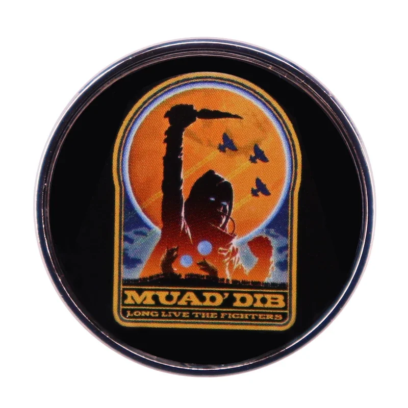 Muad'Dib Long Live The Fighters Button Badge Sci-Fi Movie Dune Inspired Pin