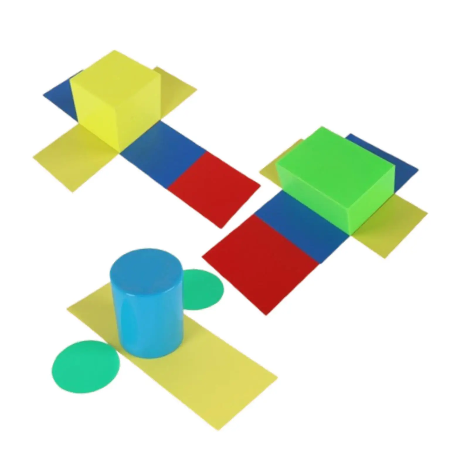 3x 3D Geometric Solids Geometric Shapes Early Math Manipulative Math Games Math Learning Material for Kids Boys Girls Ages 3+