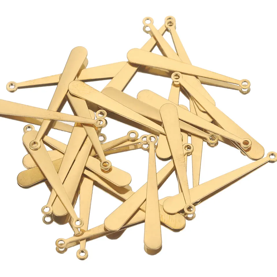 20pcs Stainless Steel Long Drop Charms for Jewelry Making Earrings Pendant Conectors for Bracelets Supplies Necklace Wholesale