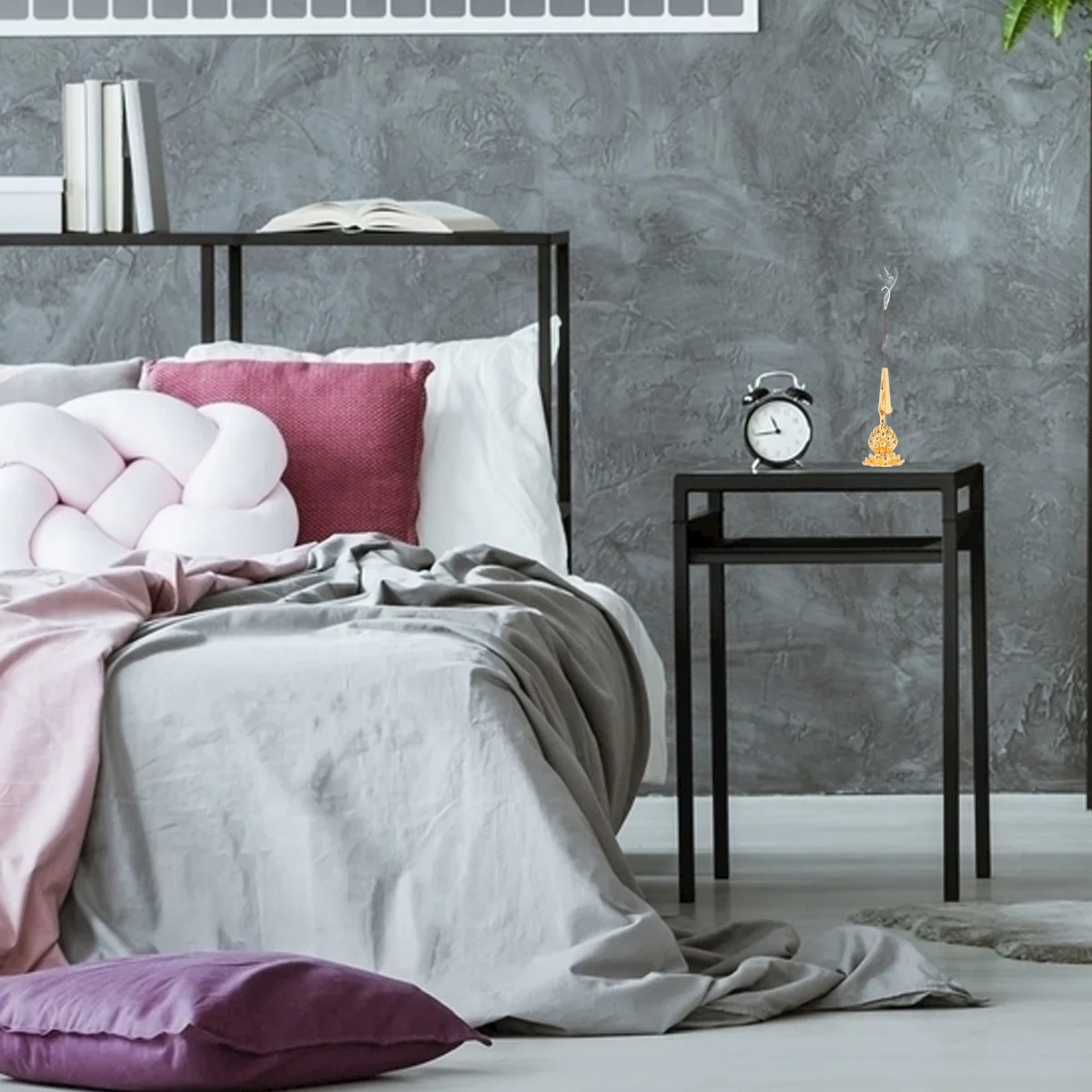 

2pcs Gold-Plated Buddha Incense Clip Holder Alloy Rack For Aroma Therapy Relaxation Smooth Surface Coil Burner Decor Home