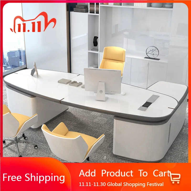 

Secretary New Chinese Office Desk Filing Cabinets Shelf Work Modern Office Desk Boss Designer Vintage Wooden Bureau Furniture