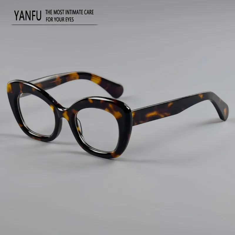 

Ацетатные толстые ретро очки «кошачий глаз», оправа для очков, женские очки с бабочкой, черепахой, близорукостью, оправа для очков для чтения, мужская и женская оправа для дальнозоркости