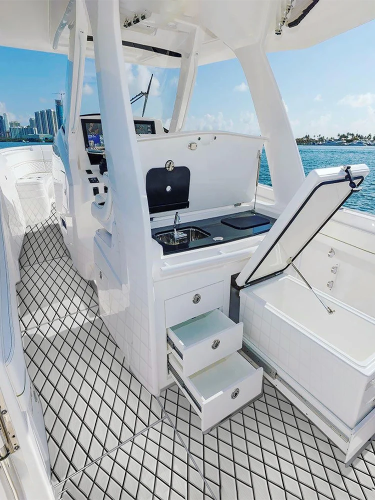 

Yacht EVA Foam Traction Mat Marine Faux Teak Deck Sheet Flooring Pad Non-Slip Self-Adhesive Swim Pool Boat Accessory 1900*350mm