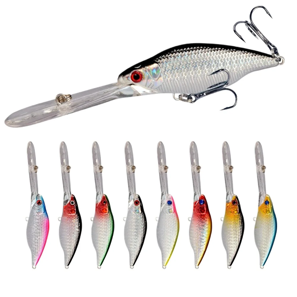 1pcs 11.5CM/9G Long Tongue Embedded Steel Ball Mino Fake Bait