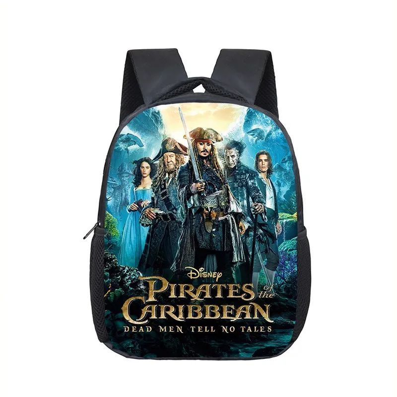 

12 Inch Disney Pirates Of The Caribbean Kindergarten Backpack Children School Bag Toddler Bag for Kids School Bookbags Gift