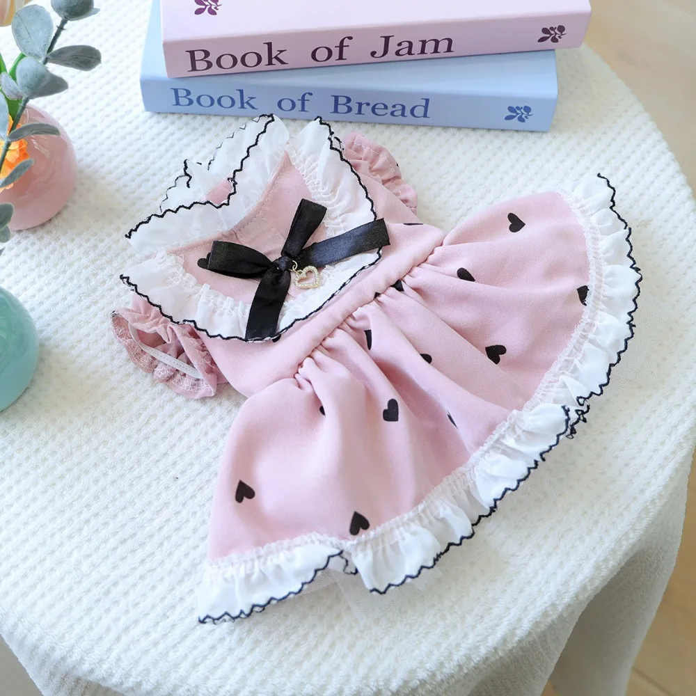 

Fashion Cute Dog Princess Dress Lightweight Love Lace Pet Puppy Clothing Breathable Dog Fluffy Skirt Summer Season