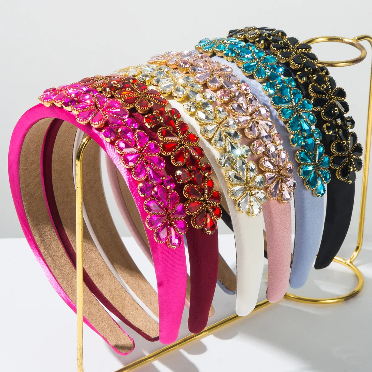 Fashion high sense headband female sponge full diamond gorgeous light luxury high cranial top hair accessories hairpin