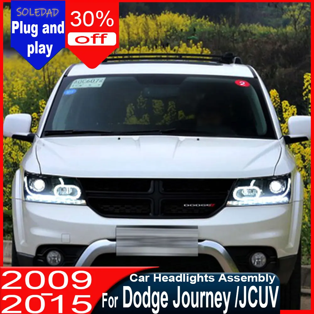 

2pcs Car Headlights For Dodge Journey 2009-2019 Upgrade Modified NEW Challenger LED Headlamp Front Lights Assembly Accessories