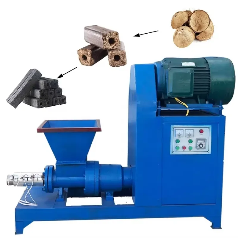 South Africa Sawdust Briquette Production Line Nut Shell Charcoal Making Machine Coconut Shell Charcoal Briquette Making