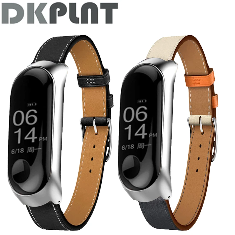 

Leather Bracelet for Amazfit Xiaomi Mi Band 6 5 4 Strap Replacement Wristband MiBand 6 4 band5 for Amazfit Mi Band 4 3 strap