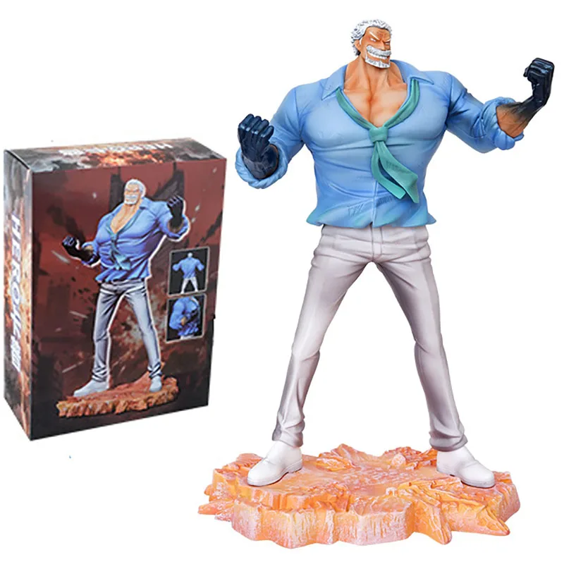 Figura de ação de uma peça 29.5cm macaco d kapu figuras mangá estatueta anime uma peça garp gk estátua modelo ornamentos brinquedos presente