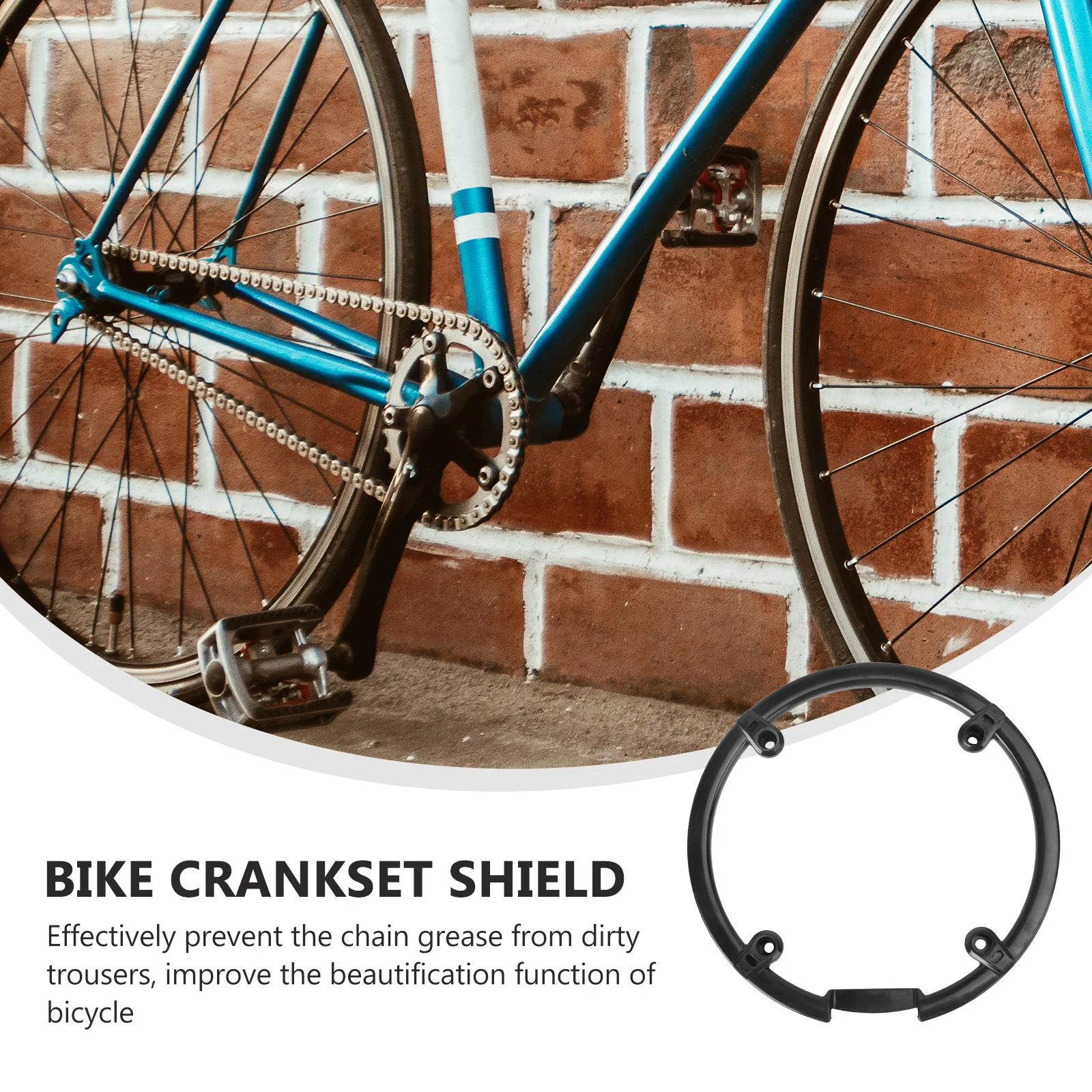 

Tooth Plate Protection Cover Black Plastic Chainring Guard For Road Bike Lightweight Crankset Shield Guard