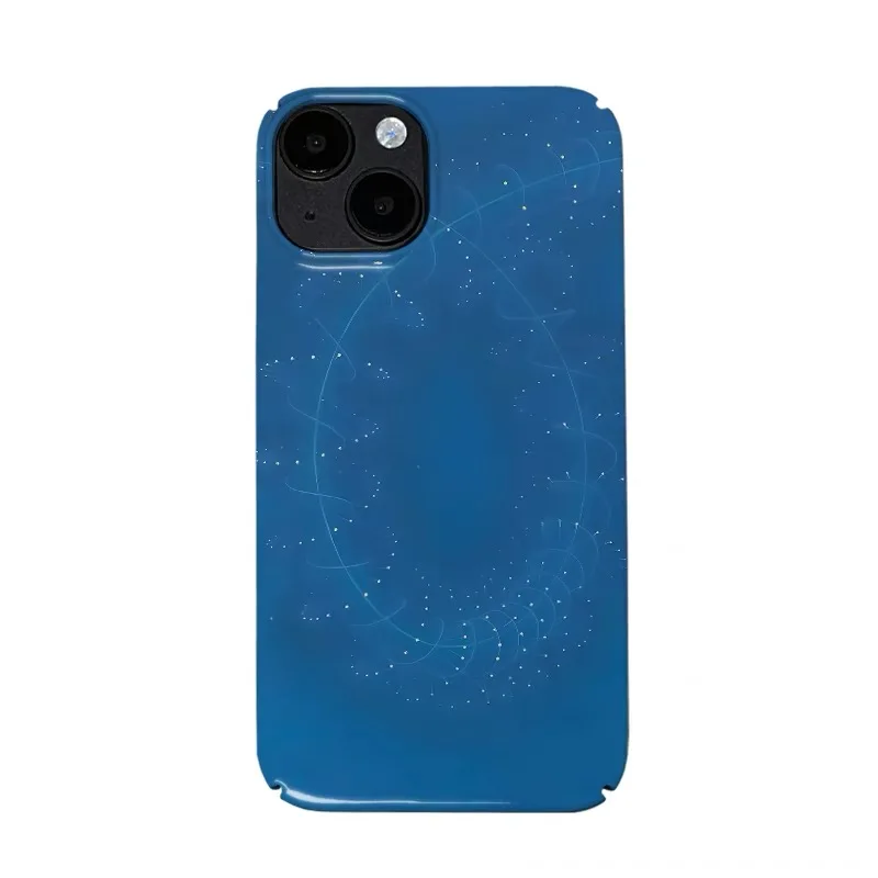 

Ins Deep Blue Flash Tunnel Art Case for IPHONE 16PRO MAX 14 13 12 PRO 15PLUS 15PRO 11Pro XR XS Acrylic Hard Mobile Phone Cases