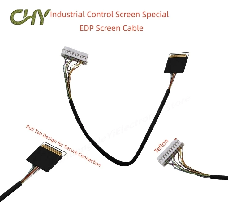 EDP LCD Cable I-PEX20453-30P 30Pin for Industrial Motherboard Teflon Wire 20453-30P TO PHD2.0-20P 10064-32AGW