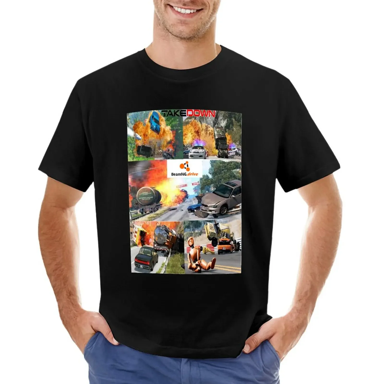 BeamNG TakeDown expression T-shirt oversized oversizeds Men's t shirts