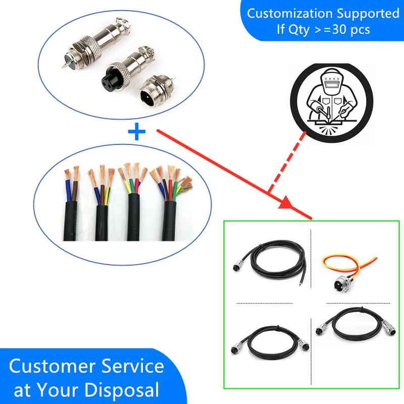 GX20 مقبس توصيل الطيران التوصيل مع كابل GX 20 لرسو السفن أنثى ذكر 2 3 4 5 6 7 دبوس جوي دائري #3