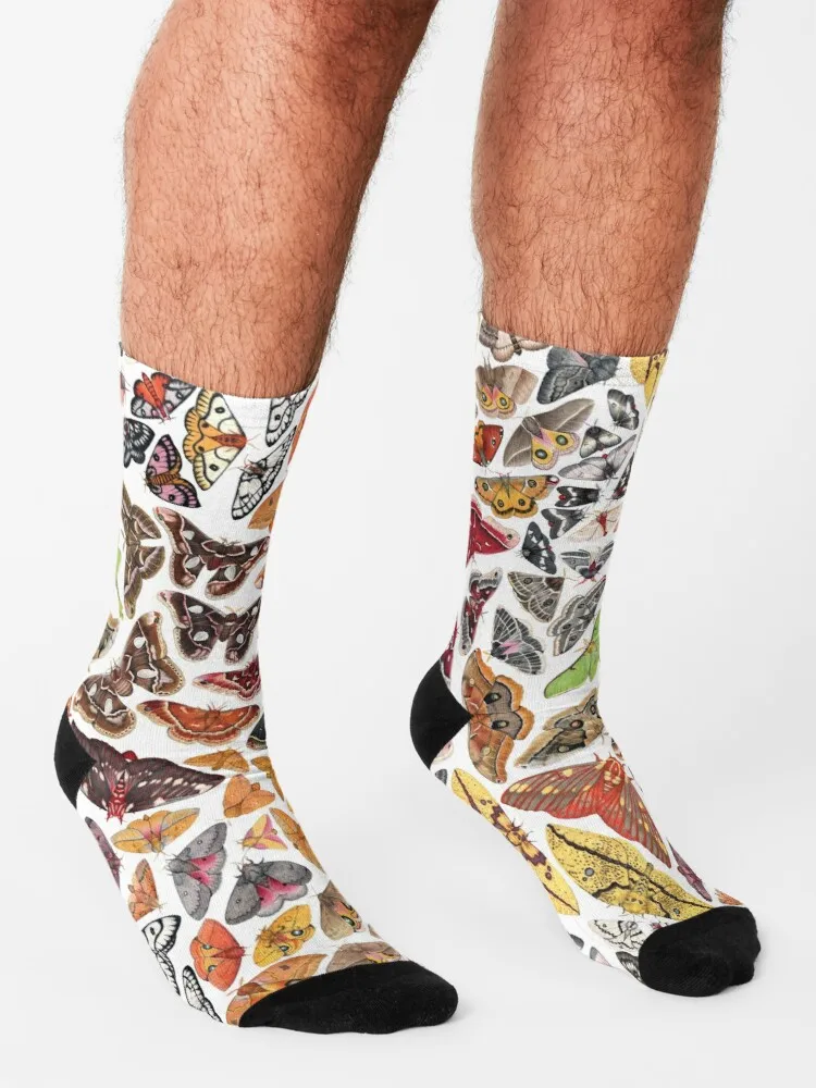 Chaussettes à motif Saturniid Moths, Amérique du Nord