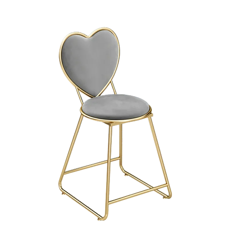 Legs Metal Round Stool Industrial Leather Office Cushioned Vanity Chair Bedroom White Sillas Para Sala De Estar Home Furniture