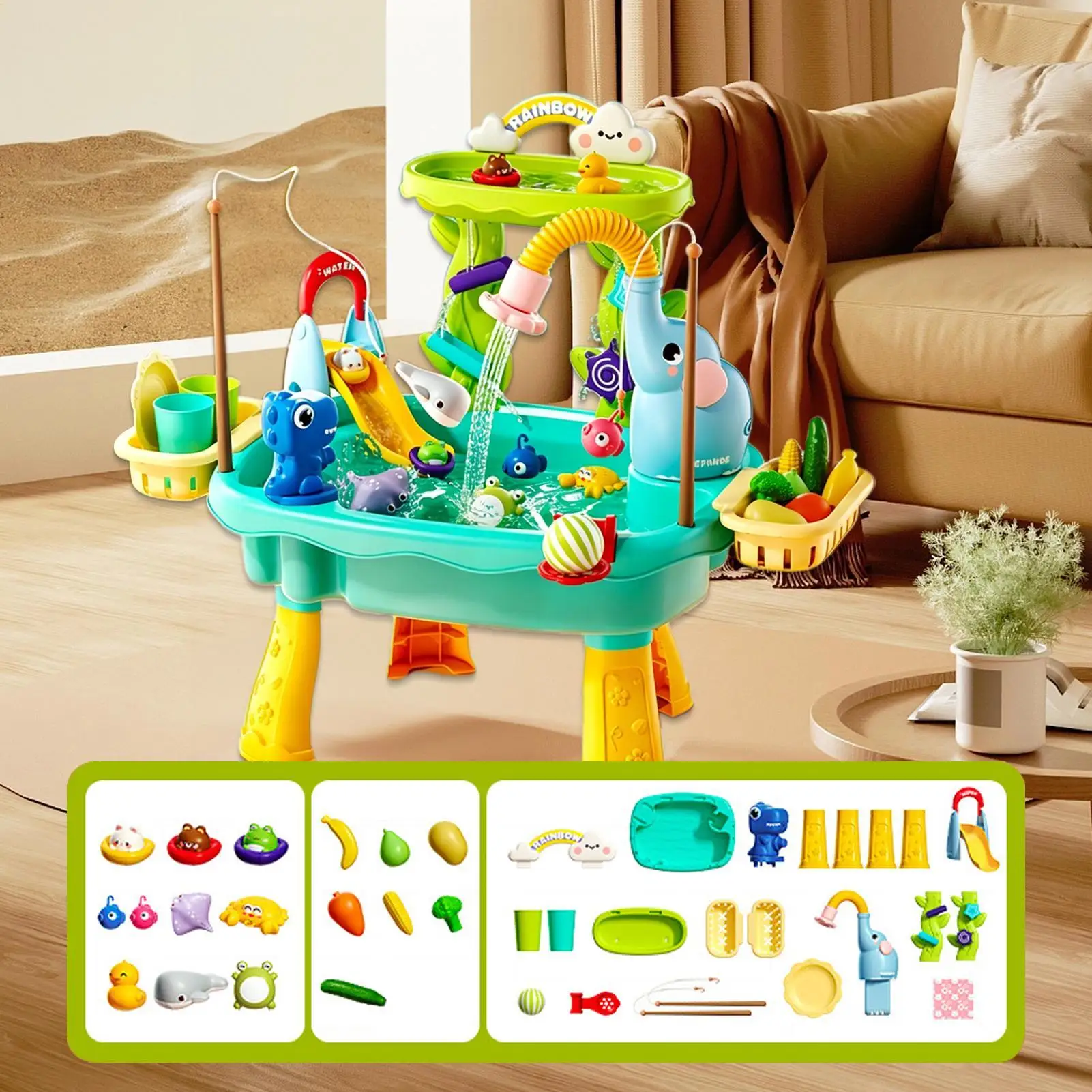 Elektrischer Sand- Und Wassertisch Mit Wasserhahn Und Spielzeug_voghion.com