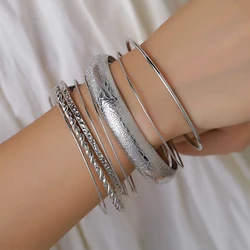 New Fashion Boho Punk 10Pcs/Sets Cuff Bracelets & Bangles For Women Love Pulseiras Bangle Set Feminina Jewelry Charm Gifts