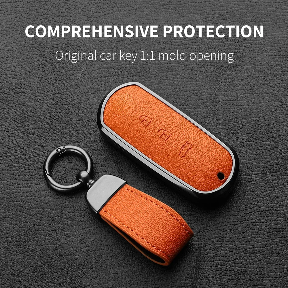 3 Button Metal And Leather Car Key Case Cover For Mazda 2 3 6 Atenza Axela Demio CX-5 CX5 CX-3 CX7 CX-9 2015 2016 2017 2018 2019