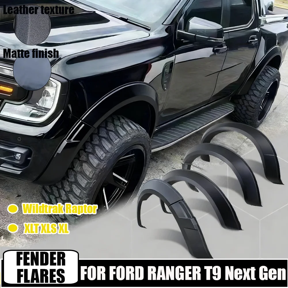 Guardabarros bengalas arco de rueda para Ford Ranger NEXT-GEN T9 2023 2024 Wildtrak Wildtrak-X Raptor XLT XLS XL accesorios exteriores de coche