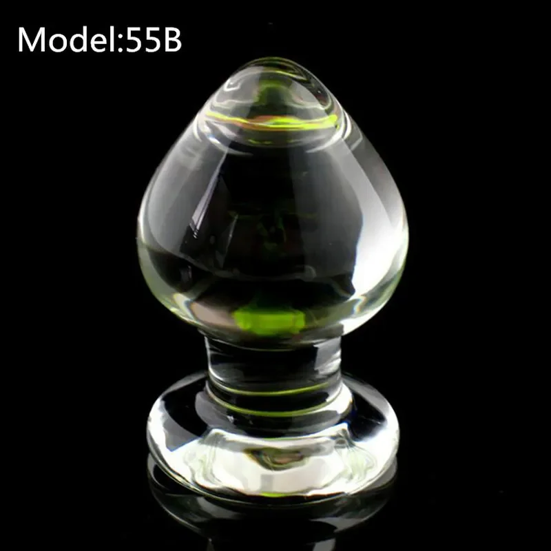 Glass Anal Plug Large Size 5.5 Cm In Diameter Anal Plug Anal Stimulation Massage Adult Orgasm Masturbation Products for Couple.