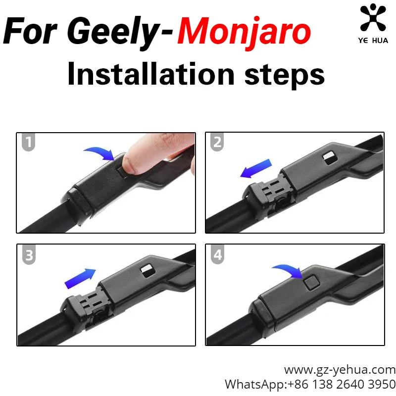 For GEELY Monjaro Manjaro Xingyue L KX11 2022 2023 Wiper Boneless Front Rubber Strip Rear Wiper Strip Accessories for Vehicles