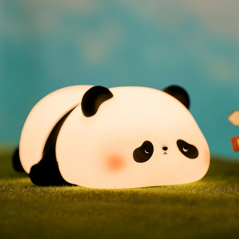 Panda LED Night Light Food Grade Silicone, 3 Dimmable Modes, Cute Animal Shape, Desktop & Kids Room Decor, Great Exchange Gift